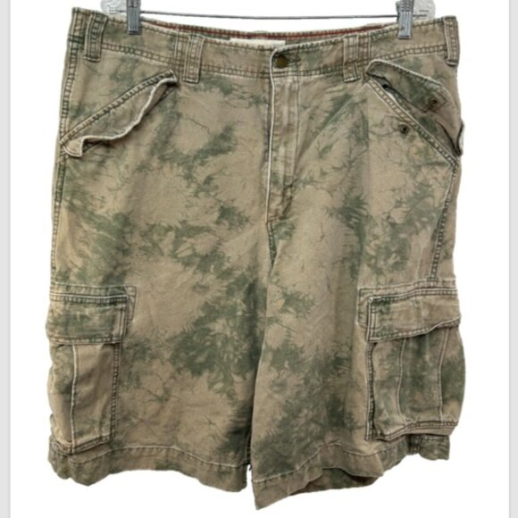 Mossimo Supply Co. Other - Mossimo Cargo Supply mens shorts 38 brown green camoflauge vtg distressed casual